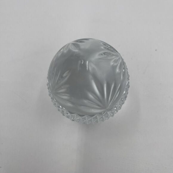 Made In France Cut Crystal Molded Design Glass Egg Shaped Paperweight 3.5” Heavy - Picture 9 of 15